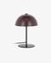 Aleyla table lamp in metal with maroon finish