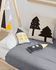 Saori 100% organic cotton (GOTS) big trees cushion cover in black 45 x 45 cm