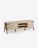 Thinh solid acacia TV stand with black-finished steel 165 x 53 cm