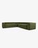 Blok 6-seater corner sofa in green thick corduroy, 320 x 320 cm
