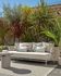 Mareluz 3 seater sofa in white steel, 197 cm