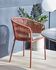 Yanet terracotta rope chair with galvanised steel legs