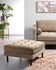 Taupe velvet Debra footstool 80 x 80 cm