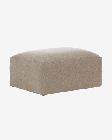 Blok footstool in beige, 90 x 70 cm