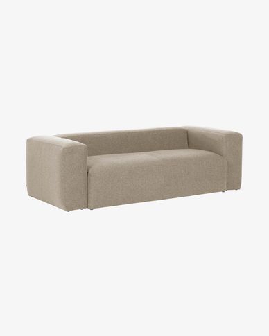 Blok 2 seater sofa in beige, 210 cm