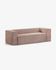 Blok 3-seater sofa in pink corduroy, 210 cm