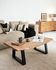 Nahla coffee table made from solid acacia wood with natural finish 115 x 65 cm