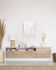 Marielle TV stand made from ash wood with white lacquer 187 x 63 cm.