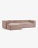 Blok 4 seater sofa with left hand chaise longue in pink wide seam corduroy, 330 cm