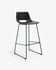 Dark brown synthetic leather Zahara barstool height 65 cm