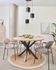 Full Argo round Ø 119 cm melamine table with steel legs with black finish