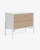 Marielle bedside table made from ash wood with white lacquer 64 x 54 cm.
