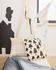 Saori 100% organic cotton (GOTS) striped cushion cover in black and yellow 45 x 45 cm