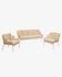 Robyn set of 2 mustard armchairs and sofa