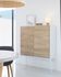 Marielle sideboard made from ash wood with white lacquer 107 x 140 cm.