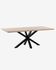 Argo table 200 x 100 cm natural melamine black legs