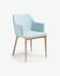 Croft armchair blue natural finish