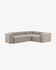 Blok 3-seater corner sofa in beige 290 x 230 cm