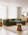 Blok 2 seater sofa with right hand chaise longue in green wide seam corduroy, 240 cm